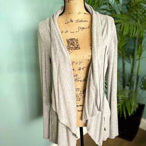 Gray long sleeve cotton jersey jacket Size L